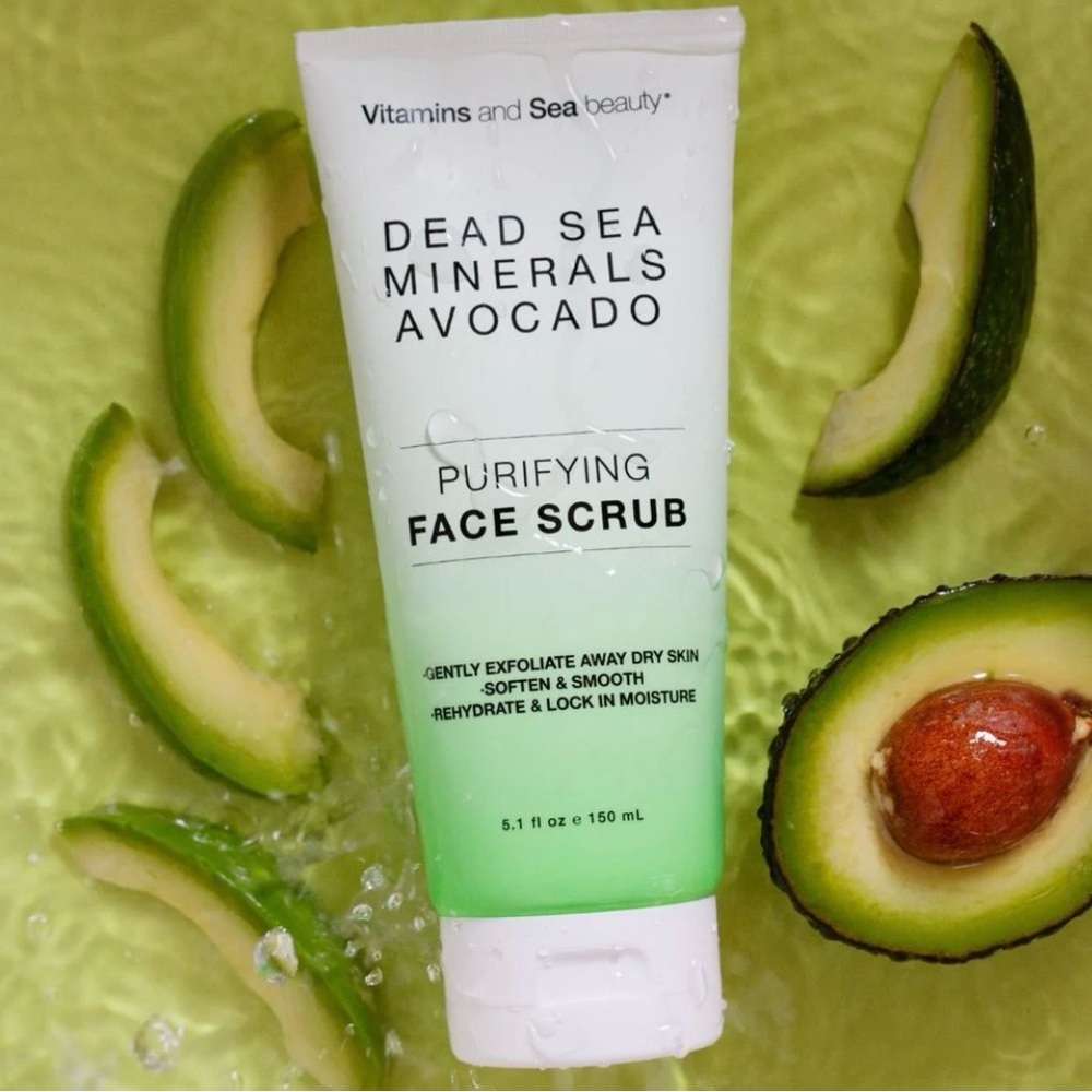 NEW Vitamins and Sea Beauty Purifying Dead Sea Minerals & Avocado Face Scrub